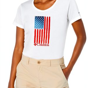 Columbia Womens Daisy Days Short Sleeve Graphic Tee Cotton-0