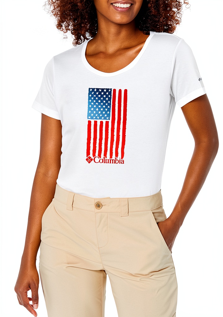 Columbia Womens Daisy Days Tee in Aquamarine Heather color