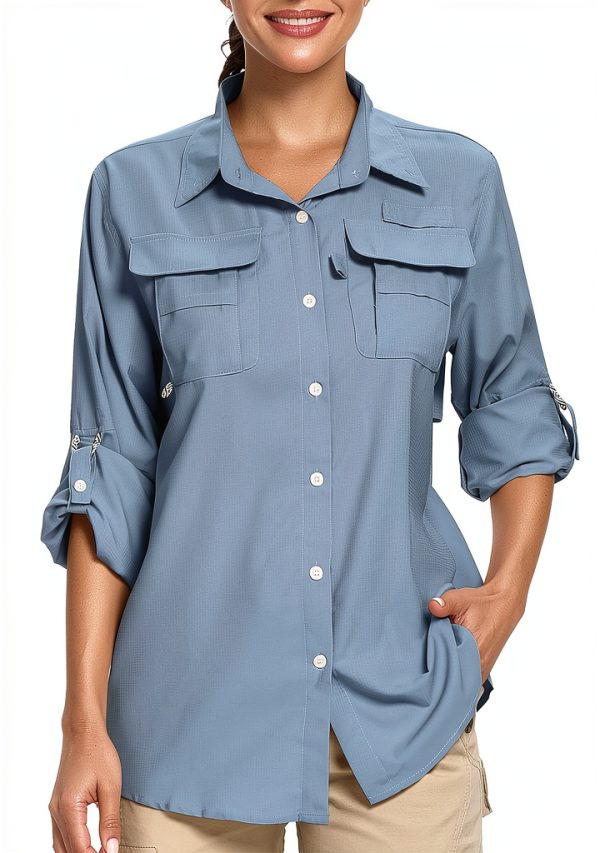 Jessie Kidden Womens UPF 50 Long Sleeve Hiking Shirt-0