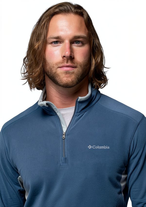 Columbia Mens Fleece Jacket Lightweight Microfleece Everblue-2