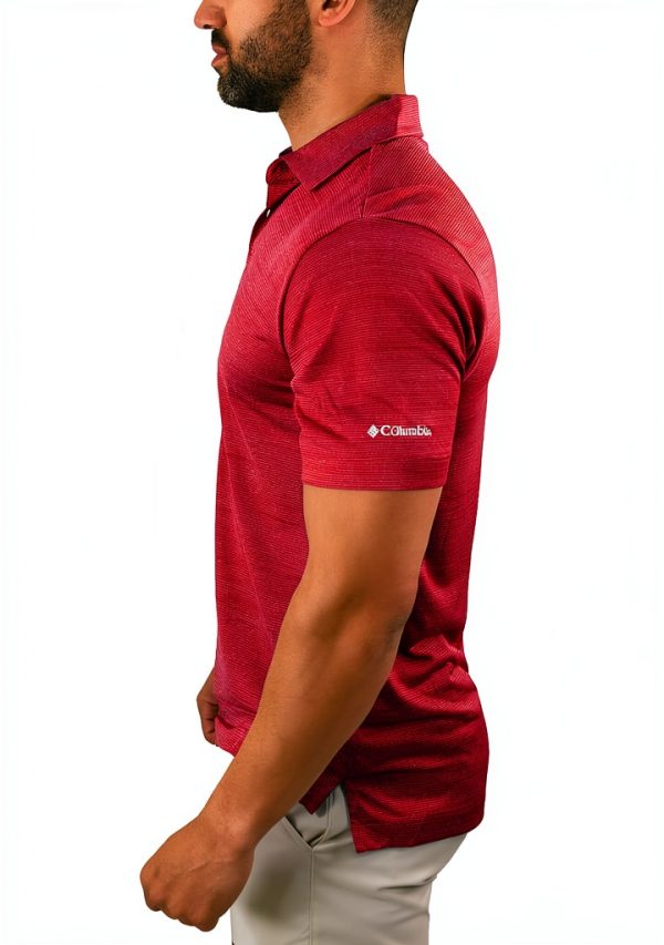 Omni-WICK Mens Polo Shirt Golf Fit Lightweight Red Black-2