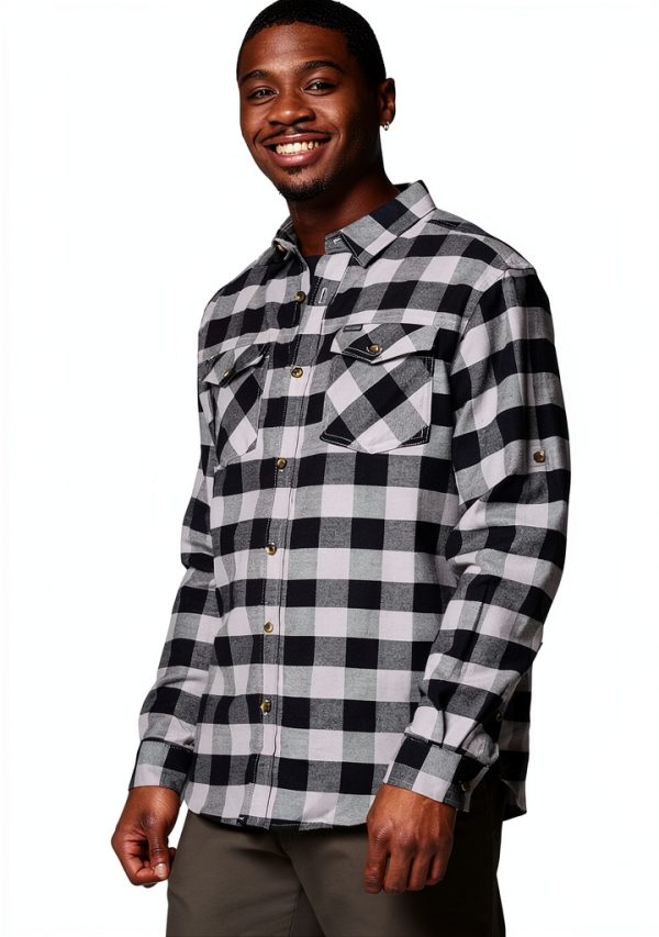 Columbia Mens Flannel Shirt Cotton Stretch Plaid Button Down-2