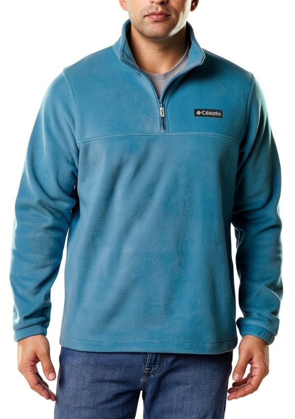 Columbia Mens Fleece Jacket Half Zip Polyester Outdoor-5