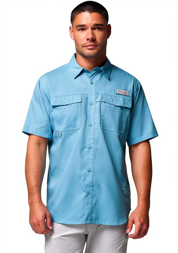 Columbia Fishing Shirt UPF Sun Protection Quick Dry Mens-0