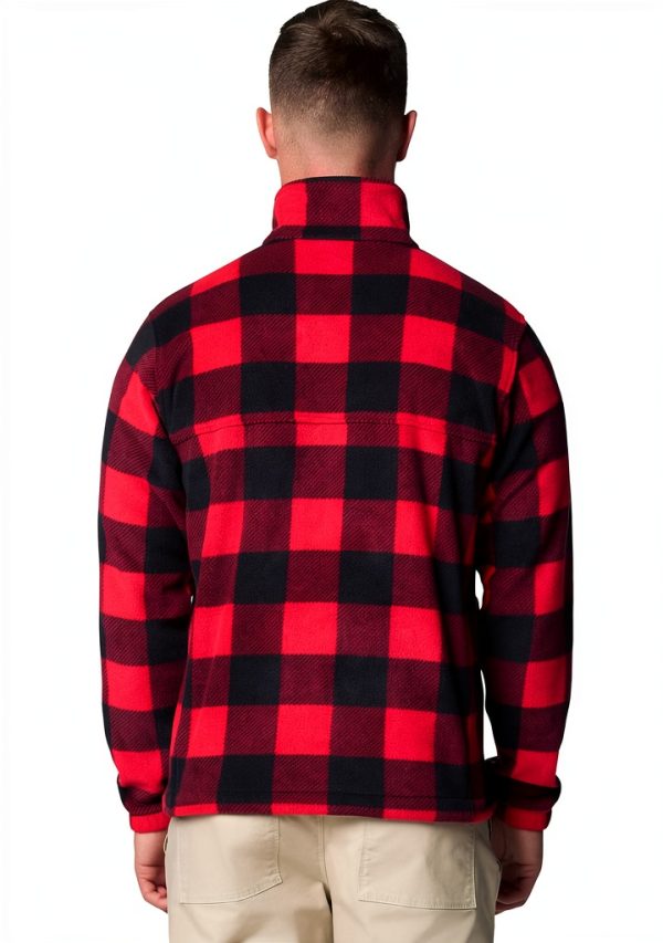 Columbia Mens Fleece Jacket Check Print Outdoor Active Wear-1