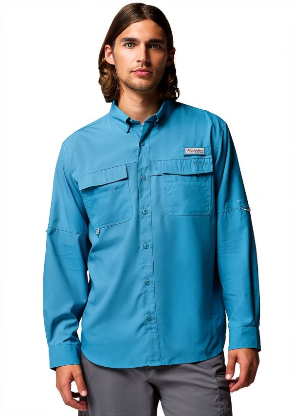 Columbia Fishing Shirt UPF Sun Protection Quick Dry Mens-0