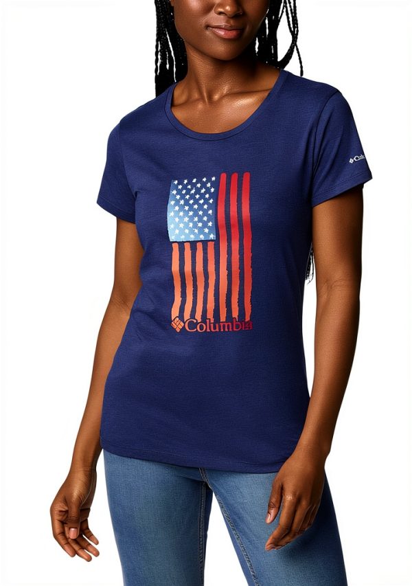 Columbia Womens Graphic Tee Soft Cotton Active Fit T-Shirt-4