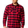Columbia Mens Flannel Shirt Cotton Stretch Plaid Button Down-0