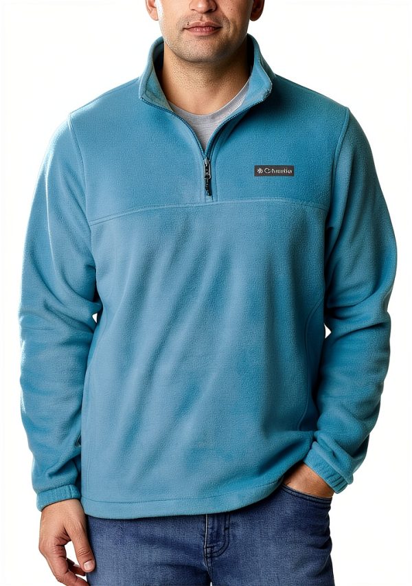 Columbia Mens Fleece Jacket Half Zip Polyester Outdoor-0