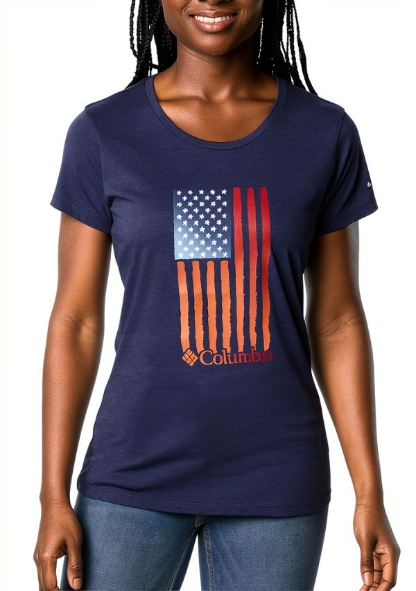 Columbia Womens Graphic Tee Soft Cotton Active Fit T-Shirt-0