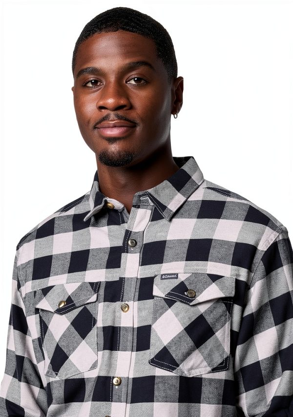 Columbia Mens Flannel Shirt Cotton Stretch Plaid Button Down-5