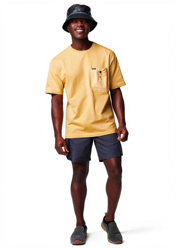 Columbia Mens Cotton Pocket Tee Classic Fit Light Camel-2