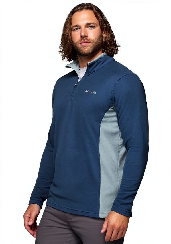 Columbia Mens Fleece Jacket Lightweight Microfleece Everblue-3