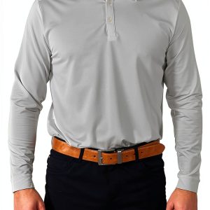 Mens Polo Shirt Polyester Spandex Comfort Fit Sizes-0