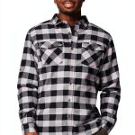 Columbia Mens Flannel Shirt Cotton Stretch Plaid Button Down-0