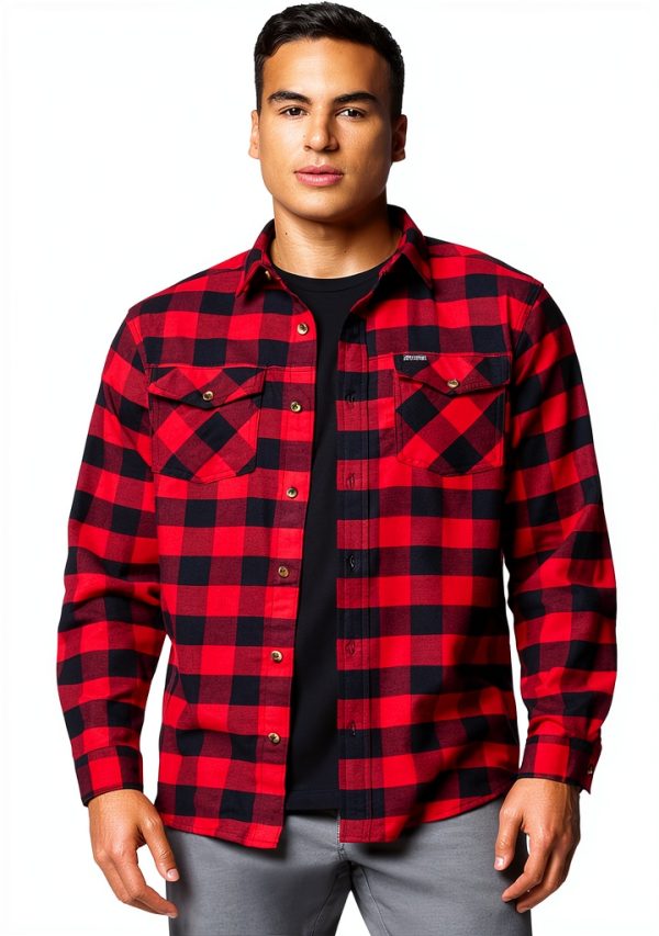 Columbia Mens Flannel Shirt Cotton Stretch Plaid Button Down-1