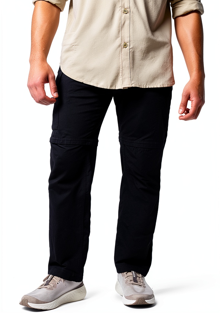 Installing Columbia Mens Hiking Pants OmniShade UPF 50 Convertible on a wooden desk