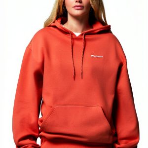 Columbia Womens Fleece Hoodie Soft Cotton Blend Relaxed Fit-0