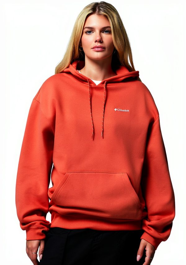 Columbia Womens Fleece Hoodie Soft Cotton Blend Relaxed Fit-0