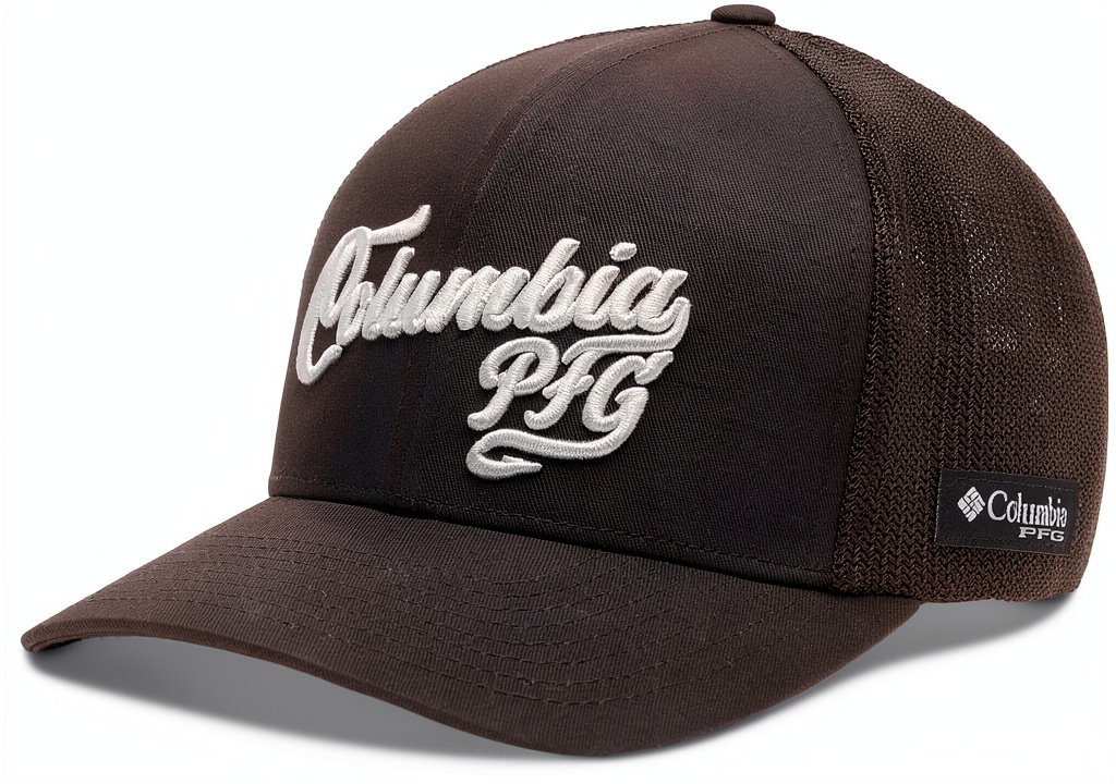 Columbia PFG fishing cap in City Grey color on a person fishing