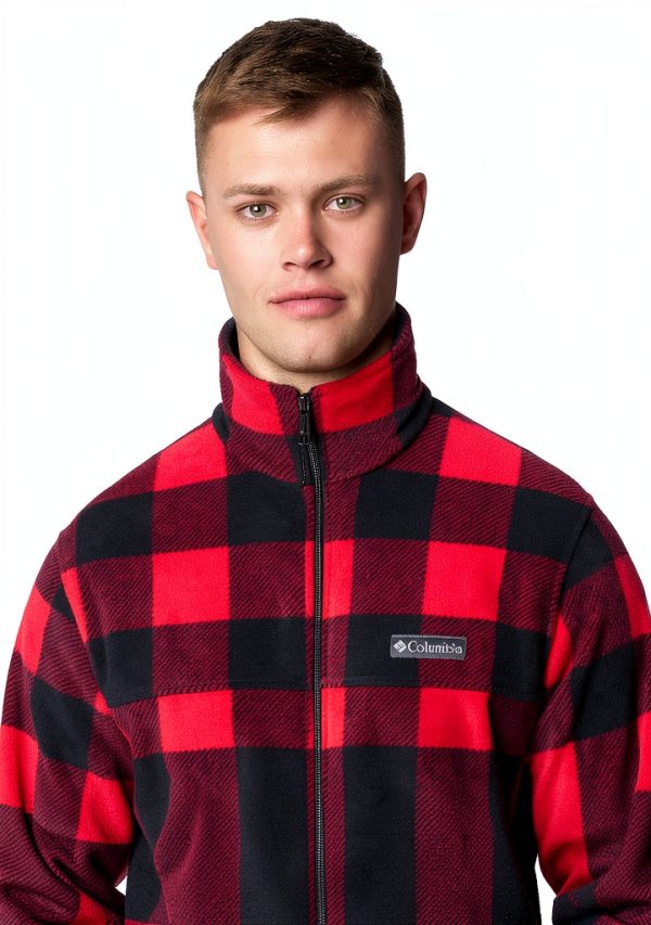Columbia Mens Fleece Jacket Check Print Outdoor Active Wear-4