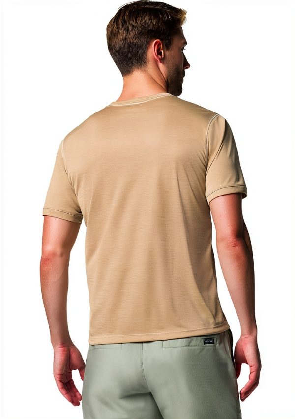 Columbia Mens UPF 50 T-Shirt Omni-Wick Activewear Dark Stone-1