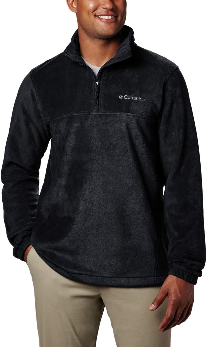 Columbia Steens Mountain Half Zip Fleece in Shark, Stone Green color