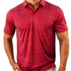 Omni-WICK Mens Polo Shirt Golf Fit Lightweight Red Black-0