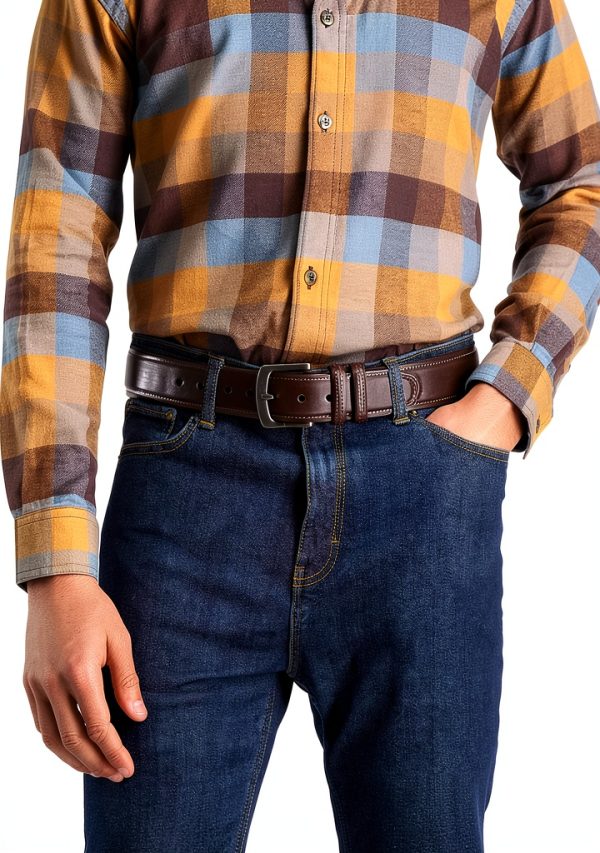 Columbia Men's Belt Double Loop Leather 1.6in-4