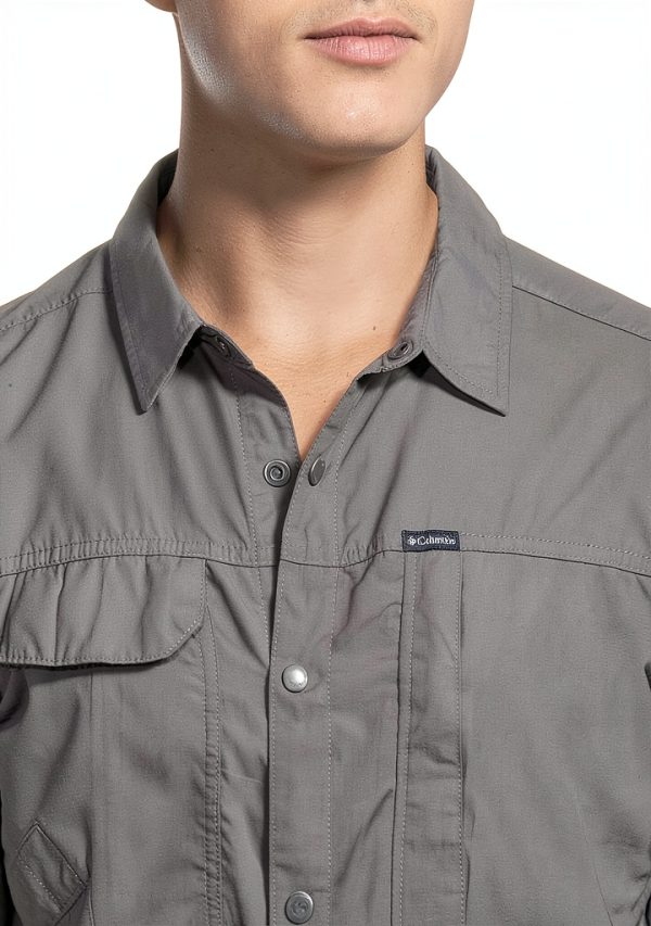 Columbia Skien Valley Long Sleeve Shirt Mens Grey-3
