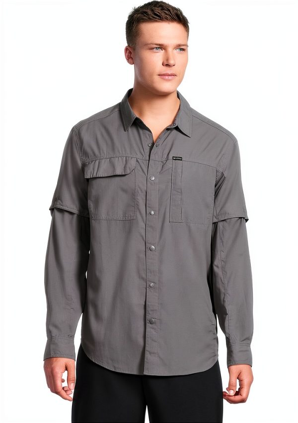Columbia Skien Valley Long Sleeve Shirt Mens Grey-0