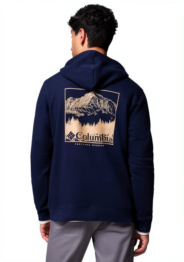 Columbia Mens Athletic Hoodie Soft Cotton Blend-1