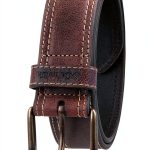 Columbia Men's Leather Belt Contrast Stitch Design-0