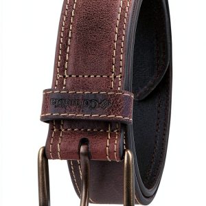 Columbia Men's Leather Belt Contrast Stitch Design-0