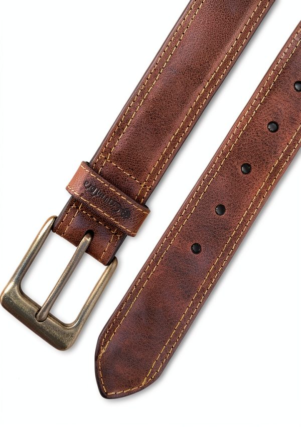 Columbia Men's Leather Belt Contrast Stitch Design-4