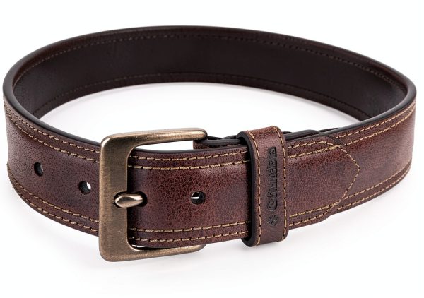 Columbia Men's Leather Belt Contrast Stitch Design-2