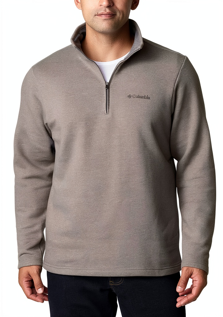 Columbia Great Hart Mountain III half zip pullover worn on a mountain trail