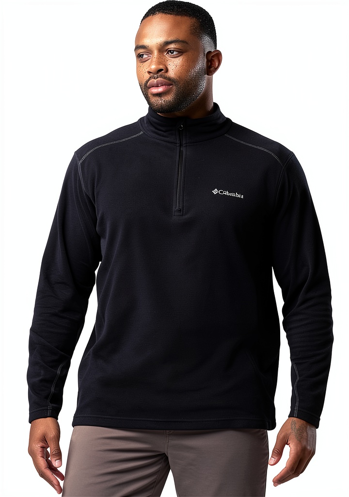 Columbia Featherweight Fleece Pullover worn during a hike
