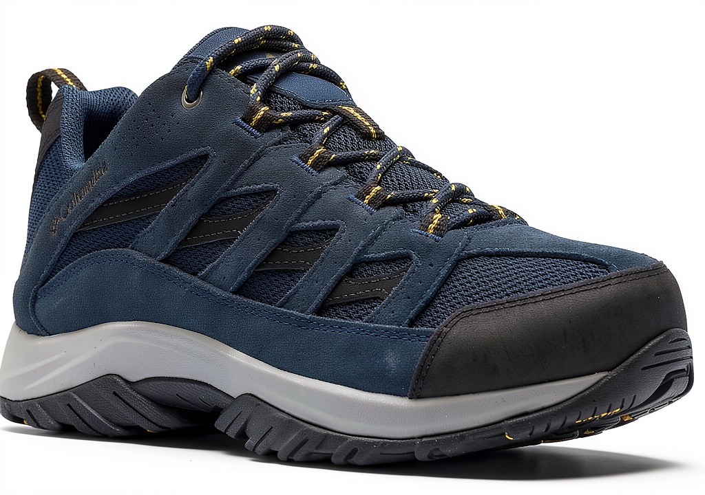 Columbia hiking shoes on a forest trail