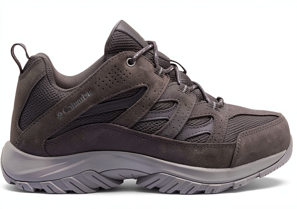 Columbia NIMBLE hiking shoes on a forest trail