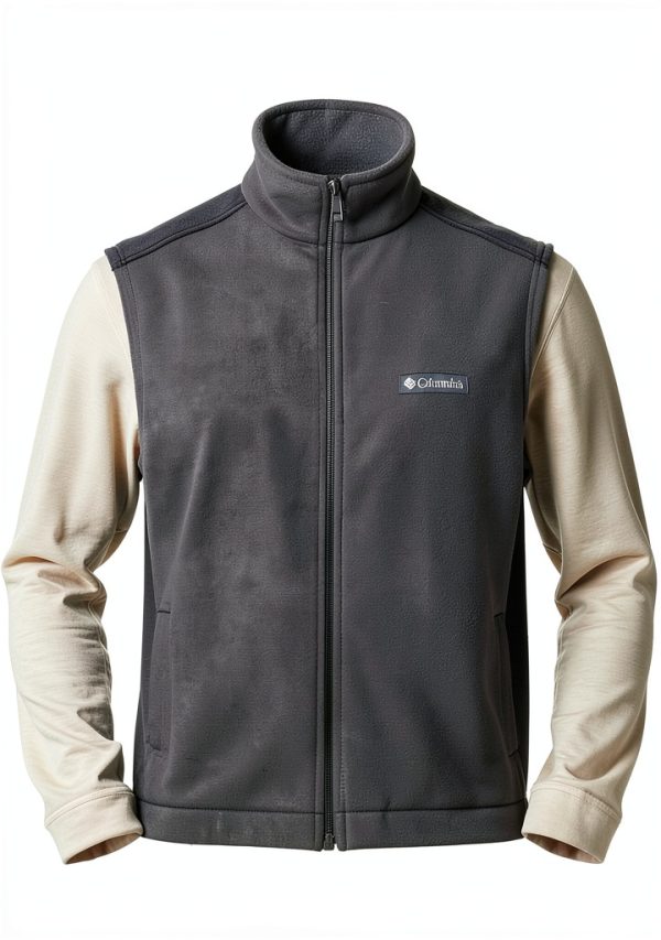 Columbia Men's Steens Mountain Vest Deep Pile Fleece Black-4
