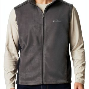 Columbia Men's Steens Mountain Vest Deep Pile Fleece Black-0