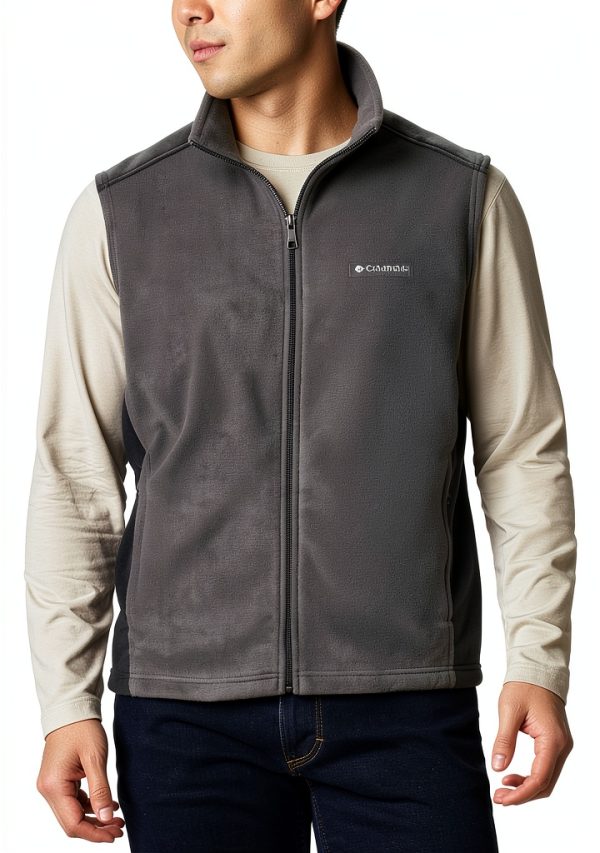 Columbia Men's Steens Mountain Vest Deep Pile Fleece Black-0