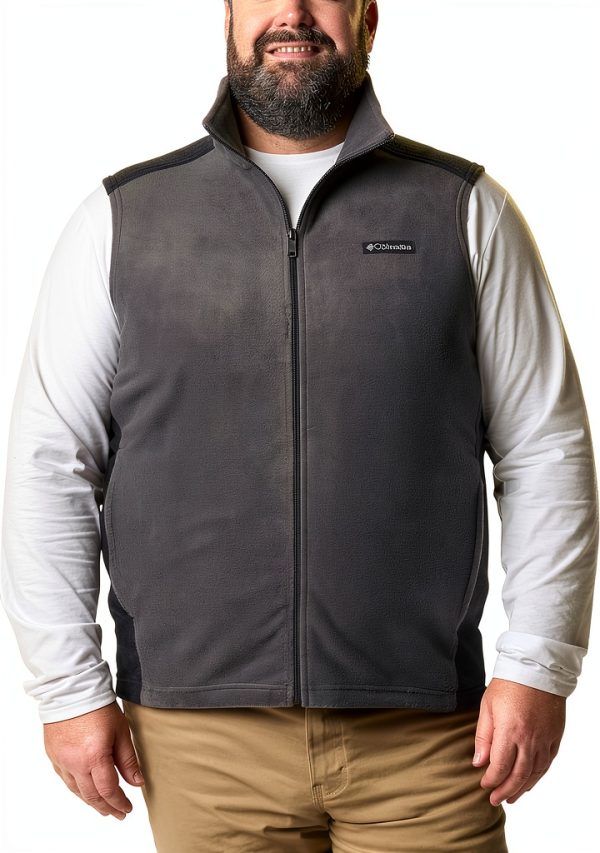 Columbia Men's Steens Mountain Vest Deep Pile Fleece Black-6