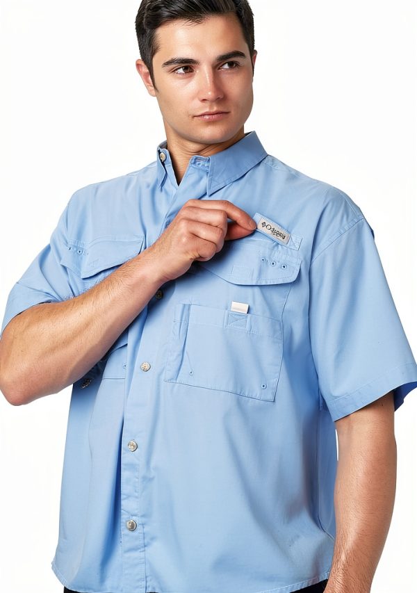 Columbia Men's Fishing Button-Down Shirt Model 101177 Carbon-8