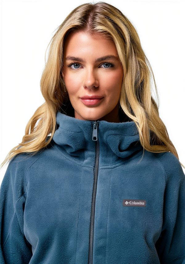 Columbia Long Fleece Jacket Women Hooded Warmth Extended Sizes-3