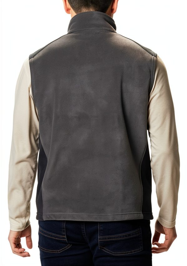 Columbia Men's Steens Mountain Vest Deep Pile Fleece Black-1