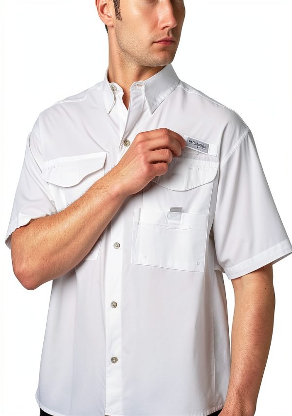 Columbia Men's Fishing Button-Down Shirt Model 101177 Carbon Small-2